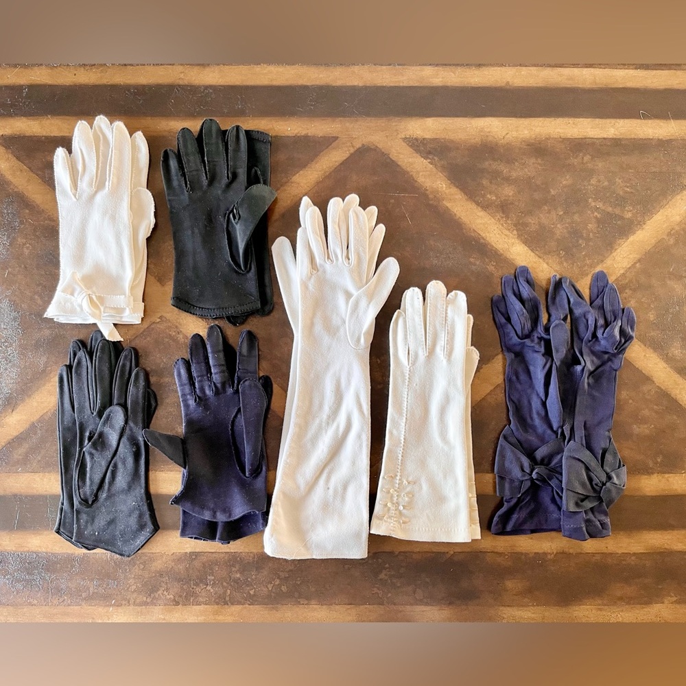 Lot of 7 Vintage Evening Gloves Size XS